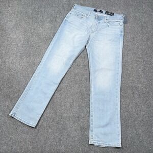 NWT Hollister California Slim Straight Jeans Mens W31 L30 Light Wash Epic Flex
